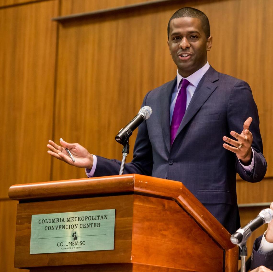 Bakari Sellers, shown in a file photo, was the target of a man who was arrested for stalking and another crime.