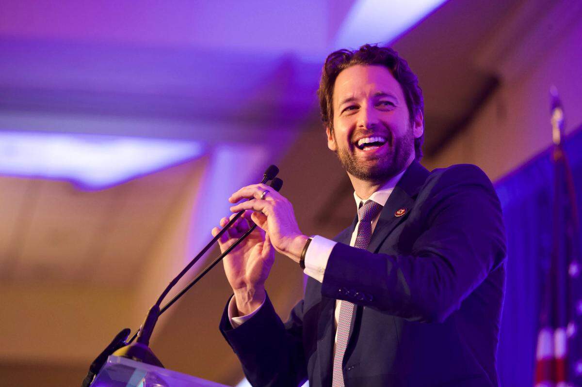 Democratic U.S. Rep. Joe Cunningham speaks at the South Carolina Democratic Party’s First in the South dinner on Monday, Feb. 24, 2020.