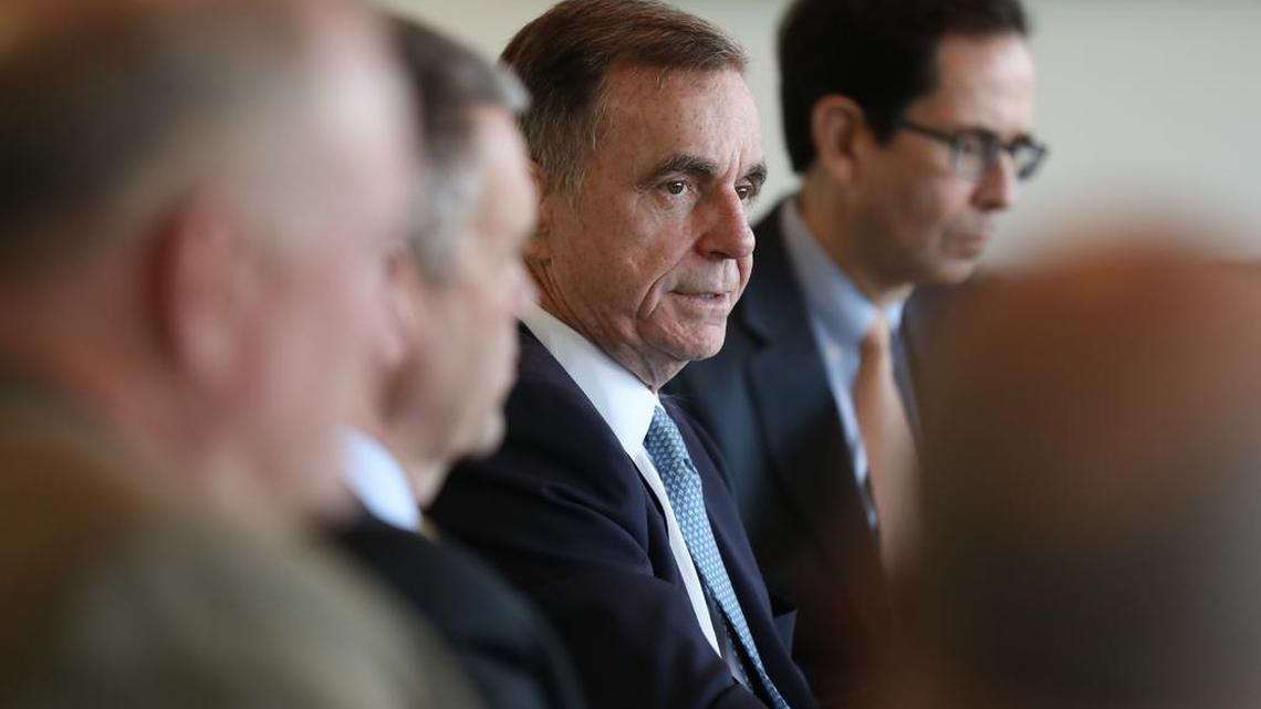 FILE: Tom Farrell, CEO of Dominion Energy speaks during a Jan. 4 interview with The State newspaper.