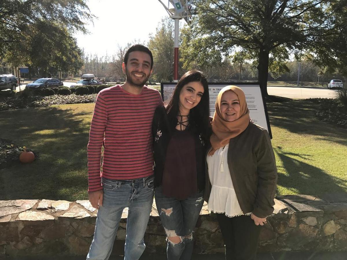 Zaid Alibadi, his wife Marwah Khamas, and mother Nahidah Soramaeere