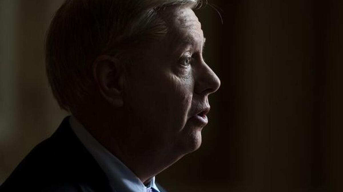 Sen. Lindsey Graham expresses his thoughts on topics such as North Korea, Syria, healthcare reform and offshore drilling in the South Carolina coast at the Pointsett Club on Monday, May 1, 2017.