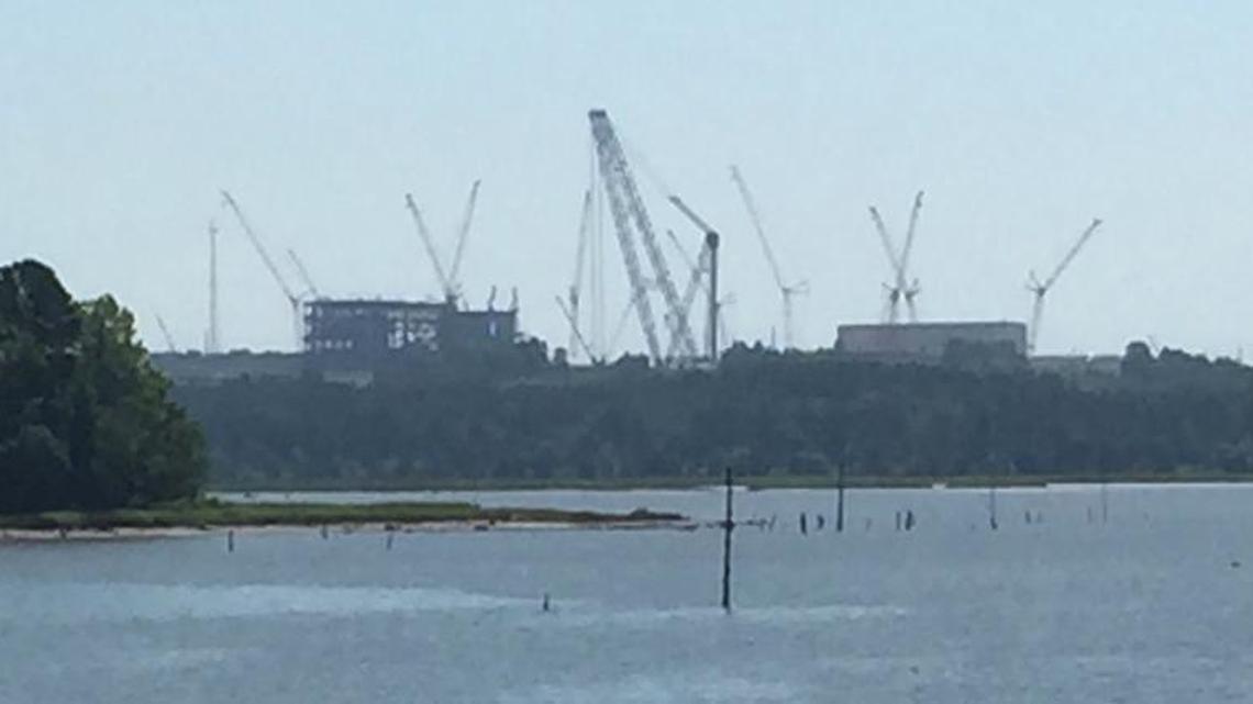 V.C. Summer nuclear plant near Jenkinsville, SC. On July 31, two utilities abandoned construction of additional reactors to complement the existing reactor.