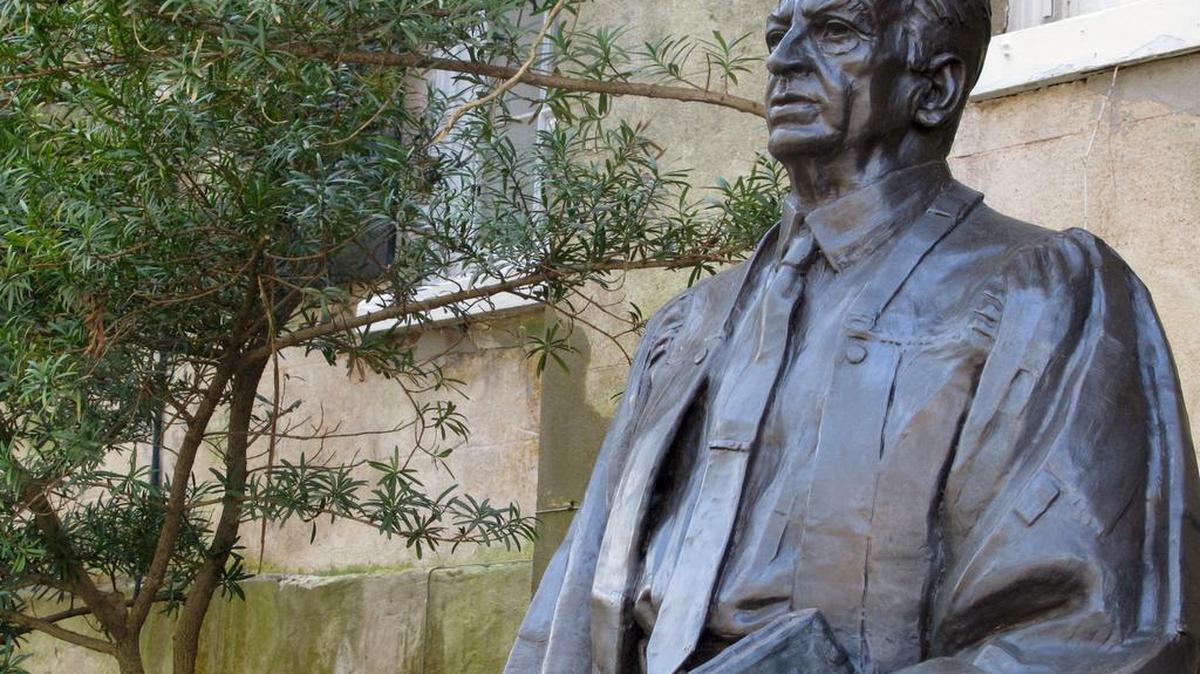 A statue outside the federal courthouse in Charleston of U.S. District Judge J. Waties Waring. He was one of three federal judges to hear a key school desegregation case from South Carolina in 1951.