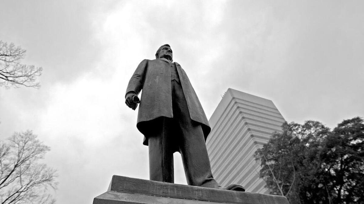 A statue on the SC State House grounds honoring Ben Tillman.
