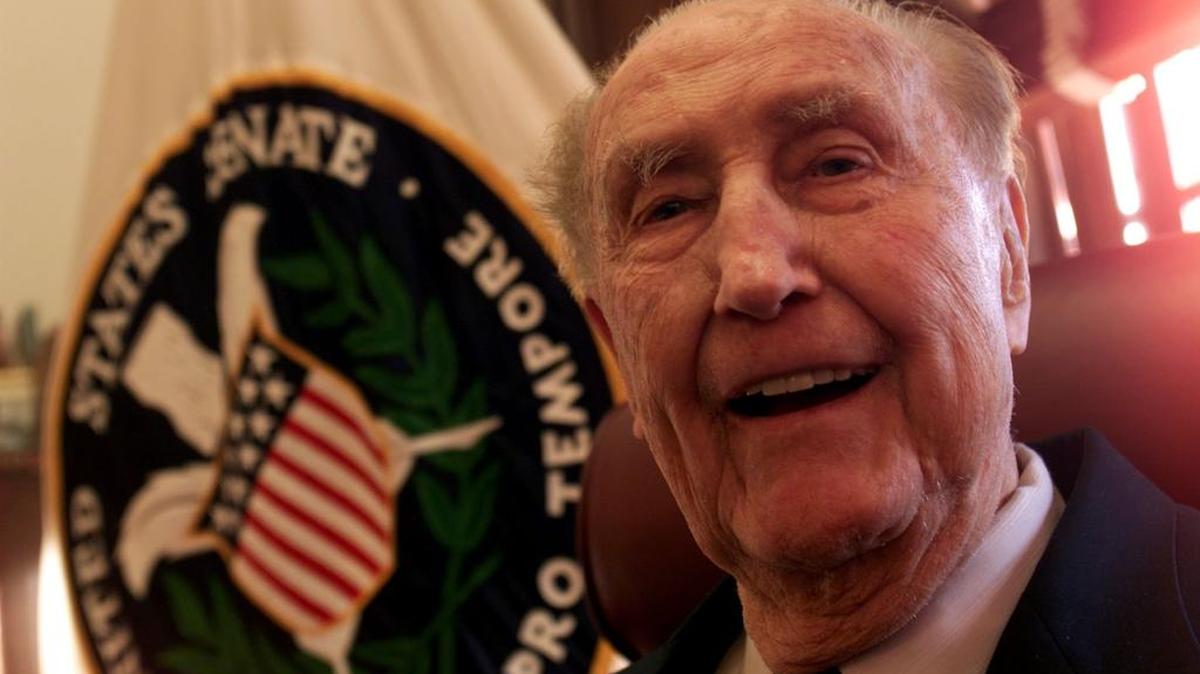U.S. Sen. Strom Thurmond in his Washington officer in December 2000.