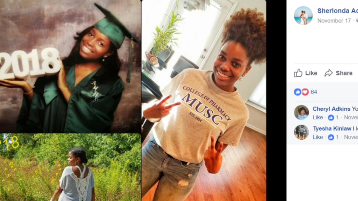 Screenshot of Sherlonda Adkins’ post.