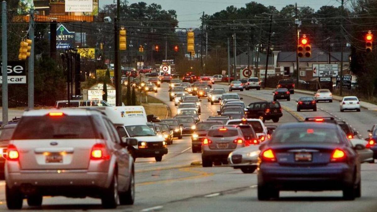 File photo. Congestion is increasing on many roads in the Columbia area.