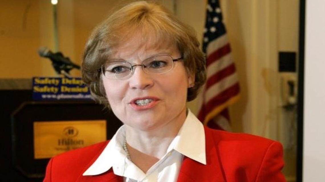 
Mary Schiavo speaks about aviation safety at a 2009 news conference. Schiavo once served as inspector general for the U.S. Department of Transportation, but stepped down after voicing concerns about the agency’s focus on passenger safety following the 1996 crash of a ValuJet in Florida. 
