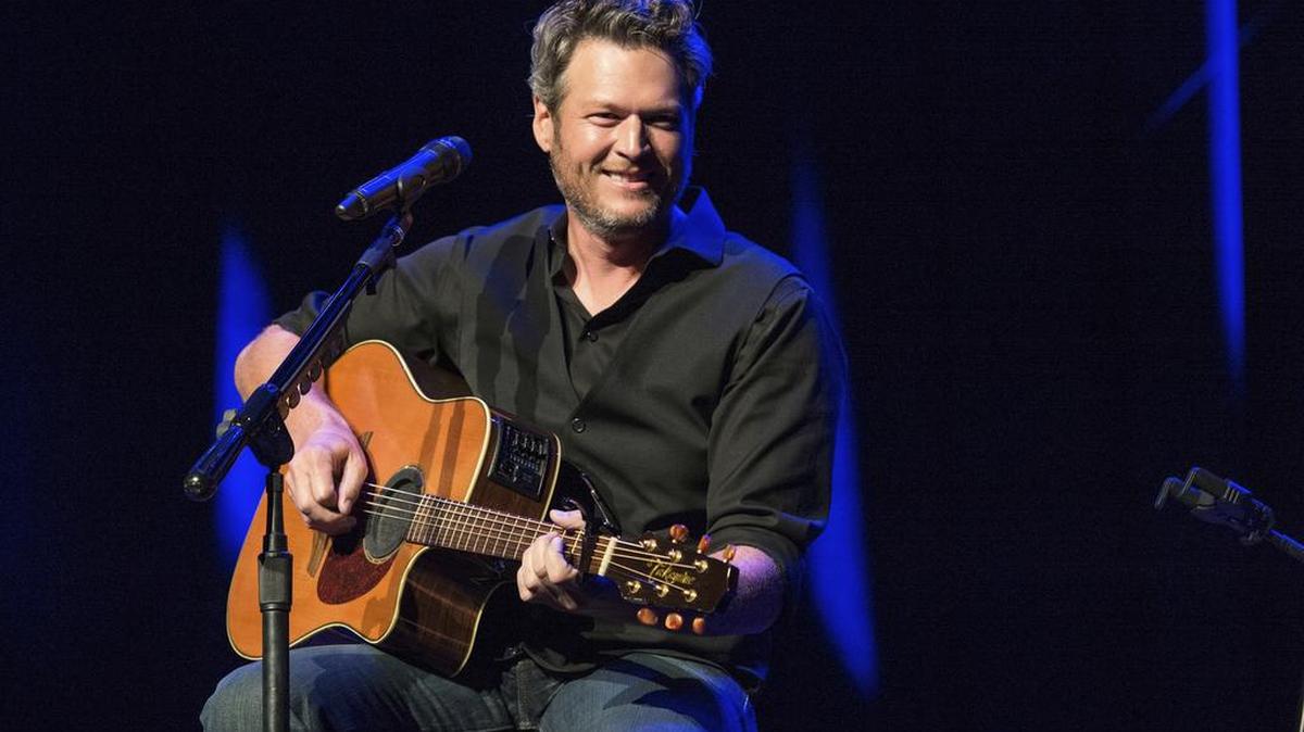 FILE - This June 7, 2016 file photo shows Blake Shelton performing at the 12th Annual Stars for Second Harvest Benefit at Ryman Auditorium in Nashville, Tenn.