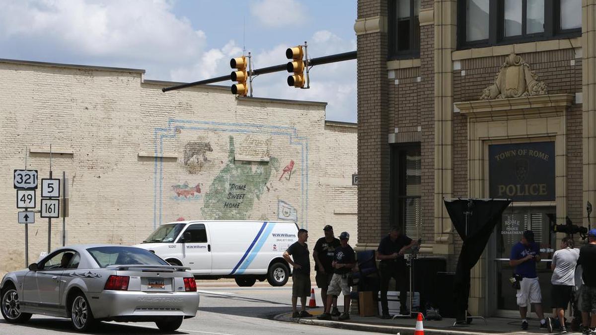 “Outcast" is filmed around East Liberty Street on Tuesday.