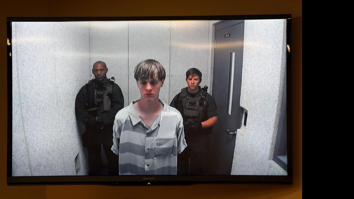 
Dylann Roof, appearing at a bond hearing in North Charleston Friday. Roof is charged with nine counts of murder and firearms charges in the shooting deaths Wednesday night at Emanuel AME Church in downtown Charleston. 
