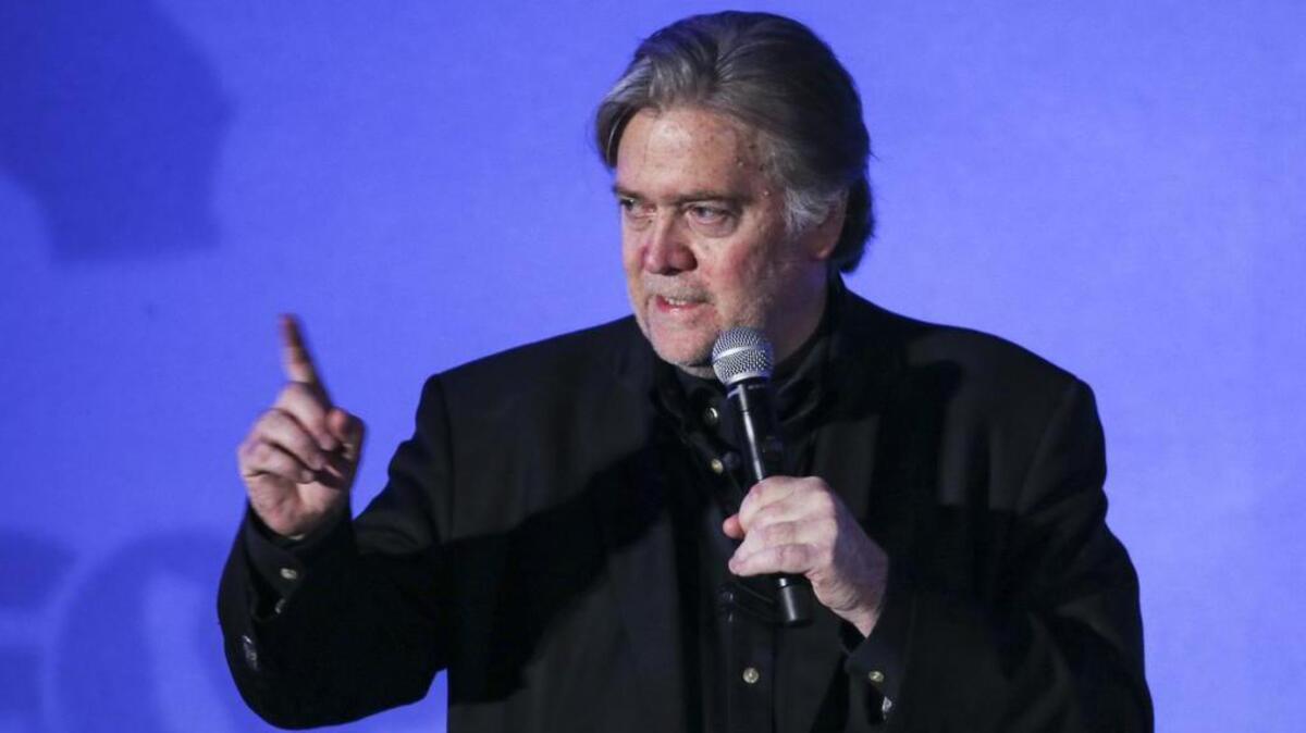 File photo. Steve Bannon, former strategist for President Donald Trump.