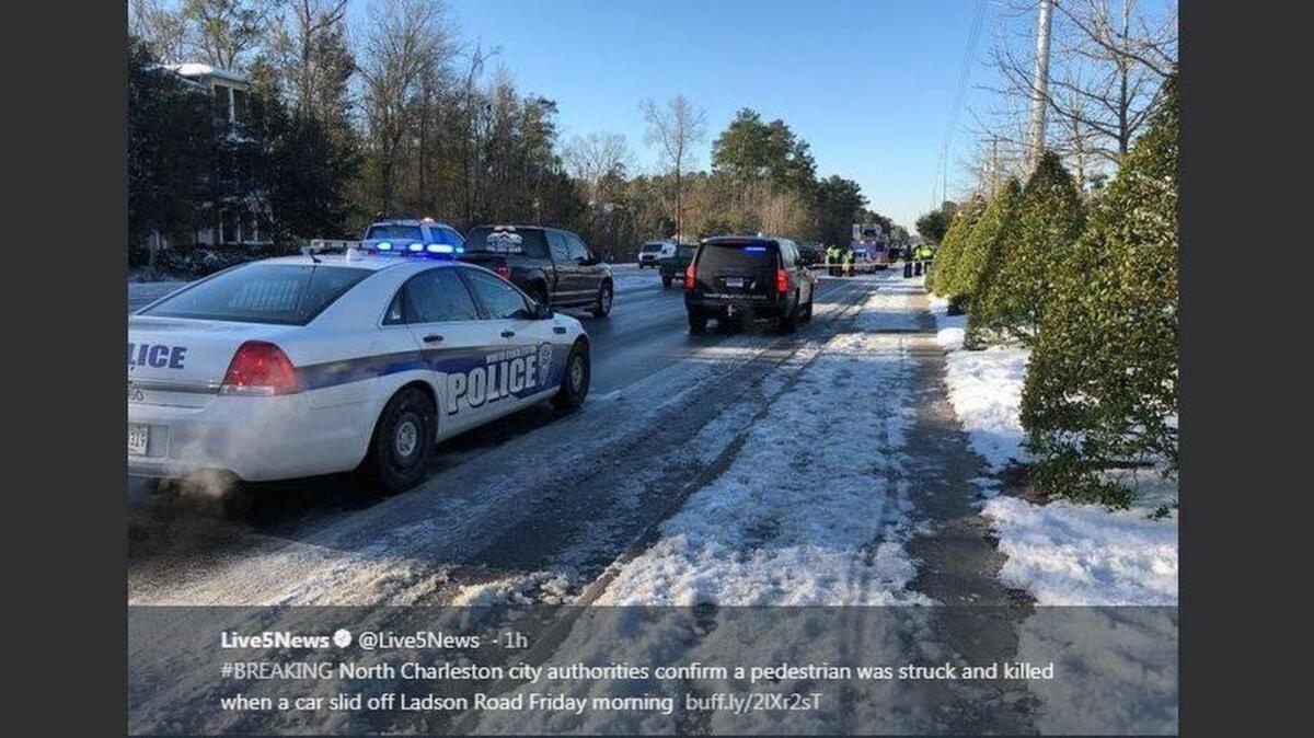 The scene this morning in North Charleston.