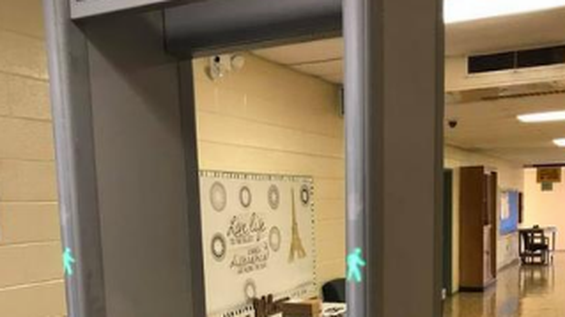 Walk-through metal detectors, K9 units and electronic locks are some of the safety measures the Lancaster County School District has in place.