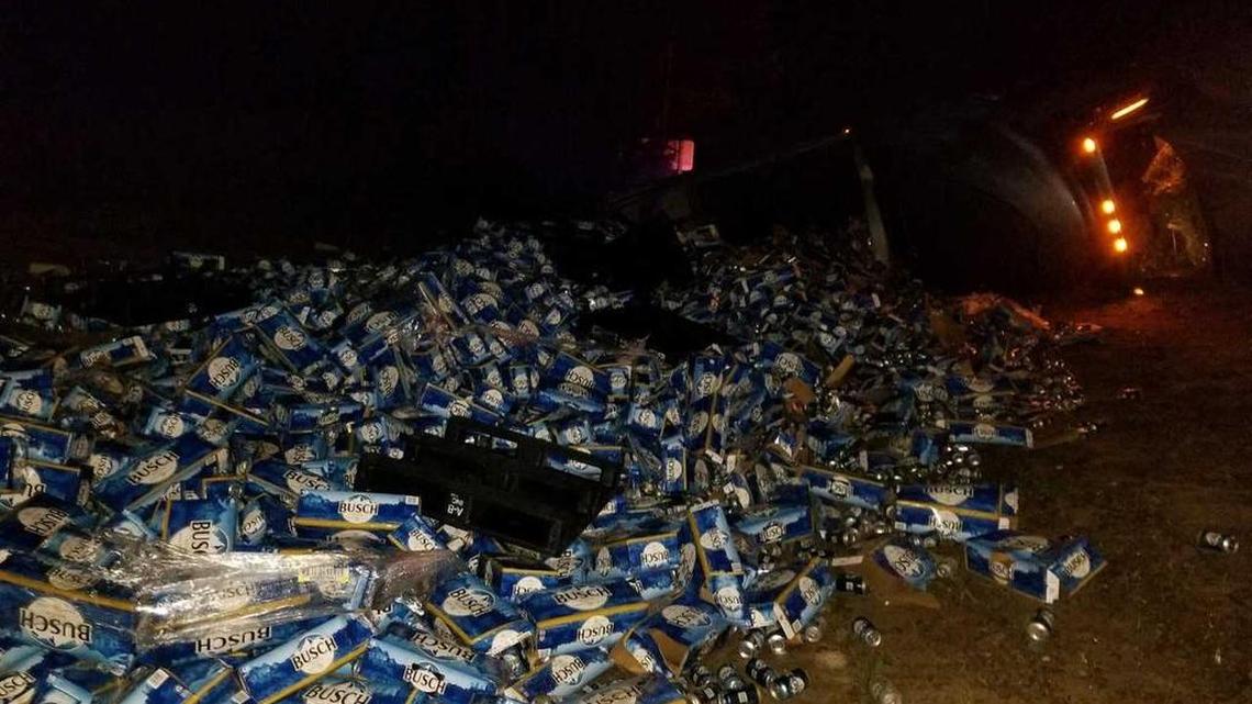 A crash involving a Beer Truck took place Tuesday morning in Okaloosa County, Fla., spilled an estimated 60,000 pounds of Busch.