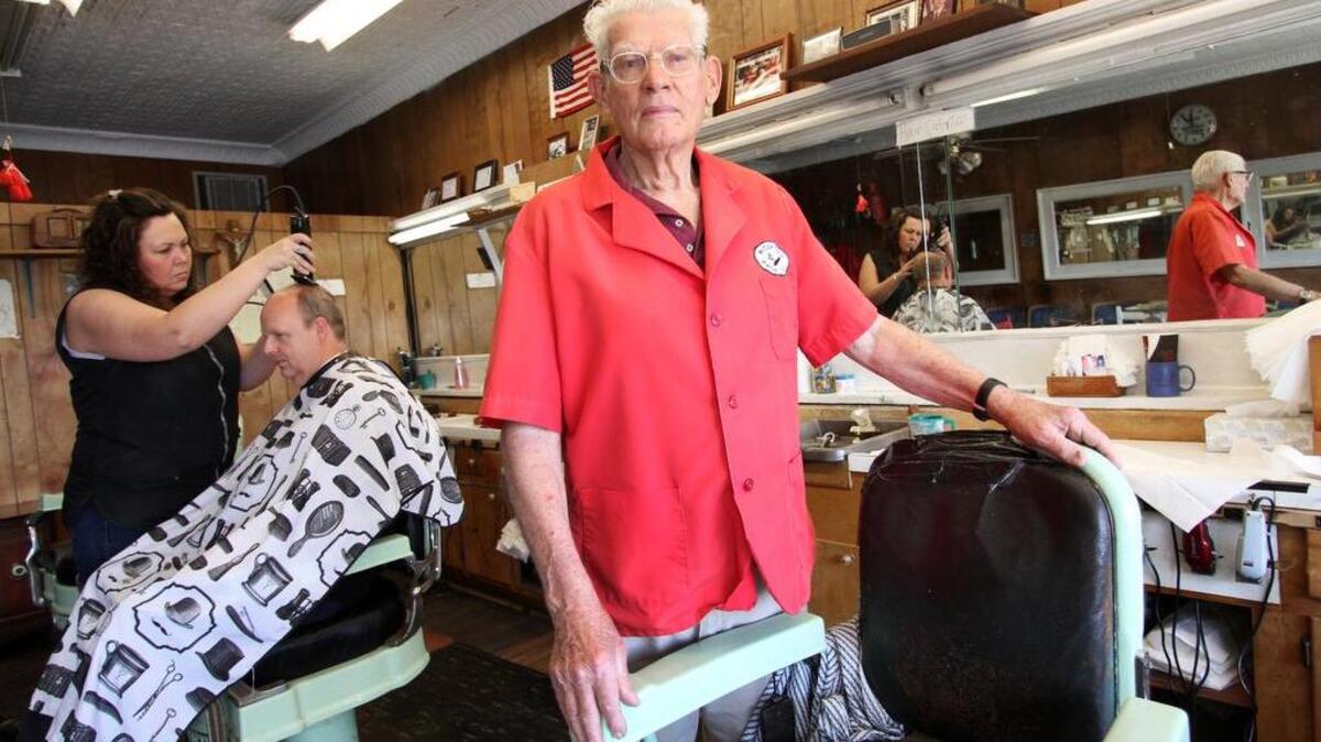 Clover barber Duke McCarter has hung up his clipping shears after more than 50 years in the business.