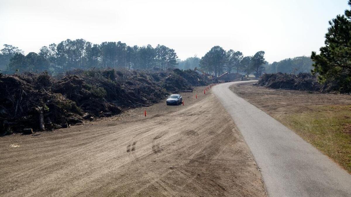 Storm debris from Hurricane Matthew continues to pile up at Hilton Head's storm-debris collection site at Honey Horn on Nov. 16, 2016.