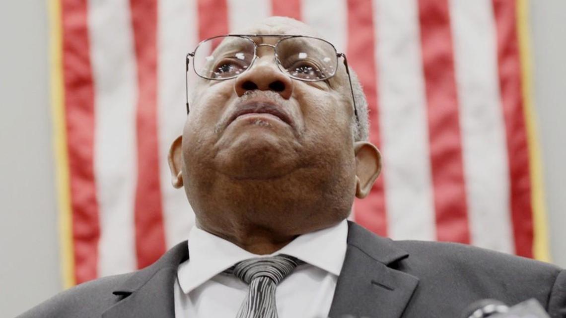 Friendship Nine member Clarence Graham becomes emotional in 2015 after a court hearing at the Rock Hill Municipal Court. The convictions that left the Friendship Nine members in jail for 30 days were vacated at the hearing.
