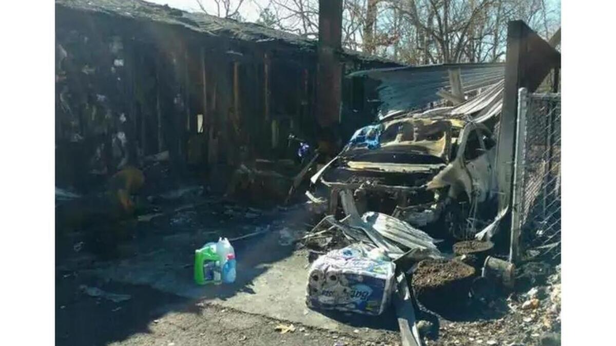 The Turner family home in Starr was burned after a pig apparently knocked over a heat lamp.