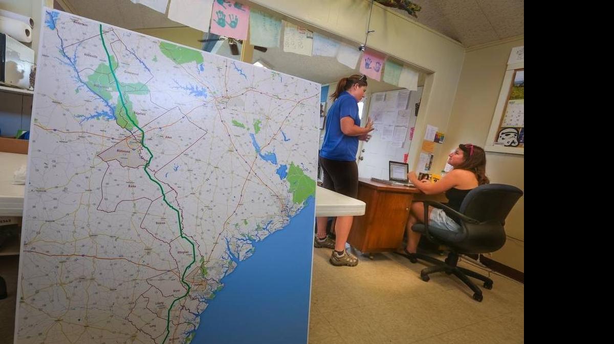 
Savannah River Keeper staff, Tonya Bonitatibus and Elena Richards keep up to date on plans for a major gasoline-diesel pipeline through South Carolina that , if approved, will cross the Savannah River into Georgia at some point. 
