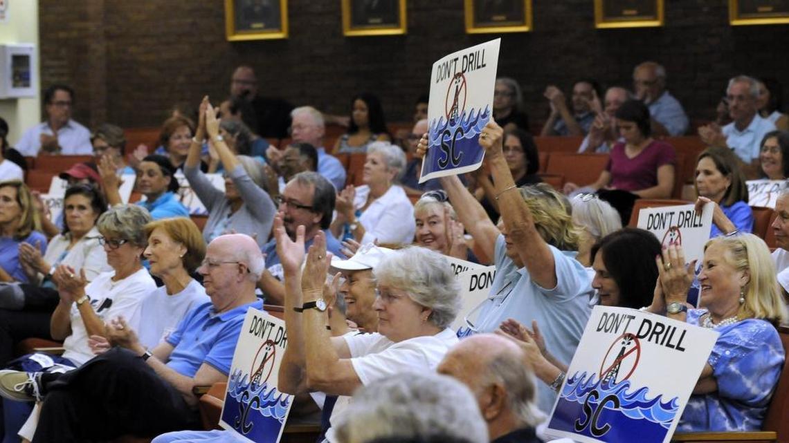 
People opposed to offshore drilling clap as Myrtle Beach City Council passed a resolution opposing offshore drilling, Tuesday afternoon.

