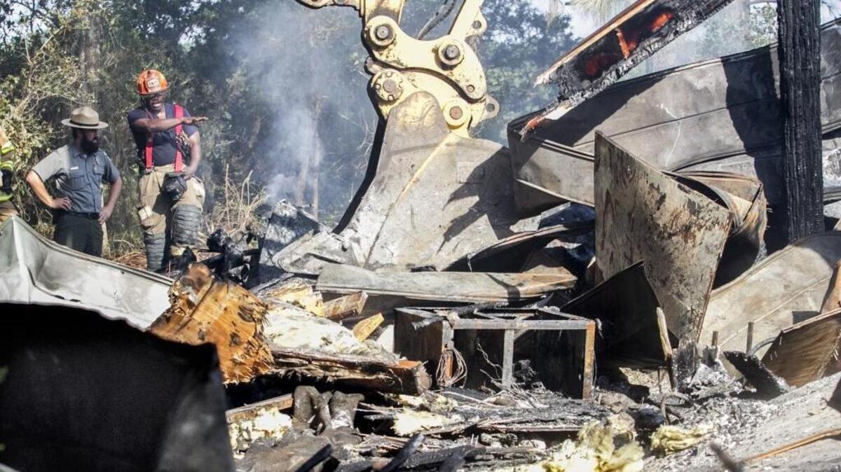 The Nature Center at Huntington Beach State Park was consumed by fire early Wednesday morning. Crews from multiple fire departments battled the blaze.