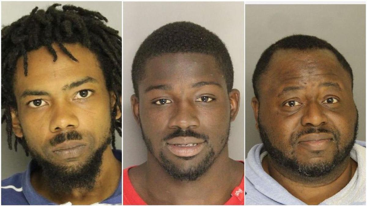 Jaquinton Tradell Blair, left, LaJames Arteian Ross and Richard Devauhn Stewart