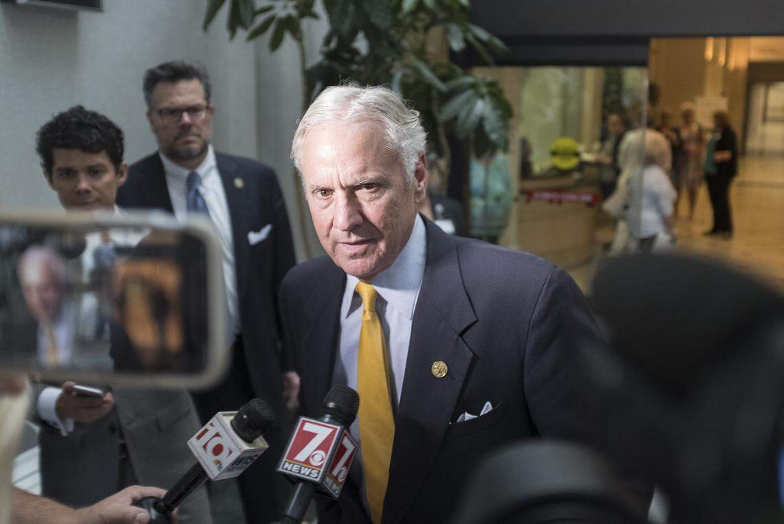 Governor Henry McMaster visited with wounded police officers and their families at McLeod Hospital in Florence on Thursday afternoon. Seven law enforcement officers were shot, one fatally, during a standoff with police in a Florence neighborhood on Wednesday afternoon. Oct. 4, 2018