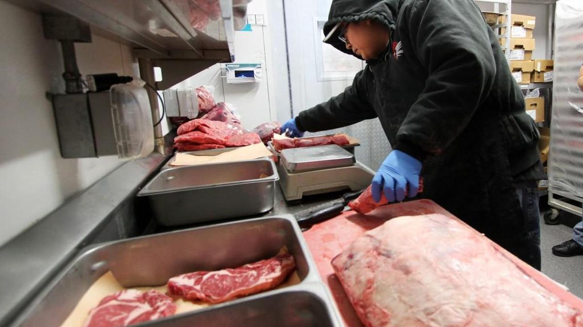 Roman Vasquez could win as much as $20,000 for his meat cutting skills.