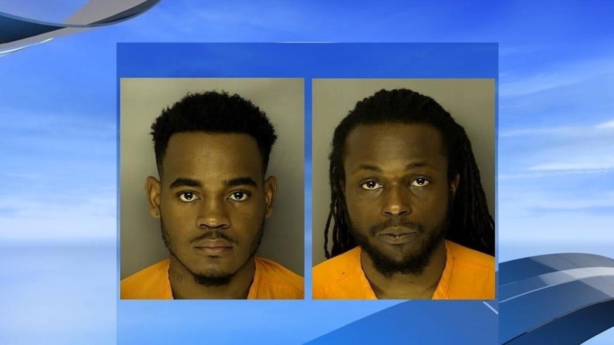 Raheen Linnen and Javon Johnson, both members of Kappa Alpha Psi who were arrested in connection with the sexual assault of a woman. (J. Reuben Long Detention Center