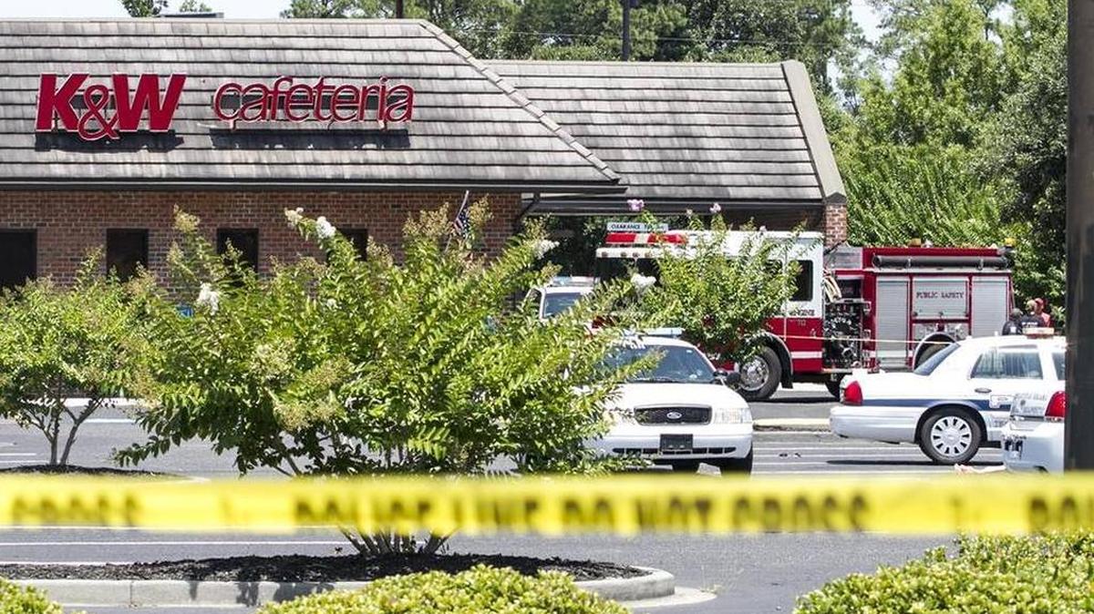 North Myrtle Beach police responded to a call that a white female had been shot and was lying in the middle of the K&W Cafeteria parking lot in North Myrtle Beach on Saturday around 11 a.m. The victim was pronounced dead at the scene. Police are reviewing witness statements and camera footage to identify a suspect.