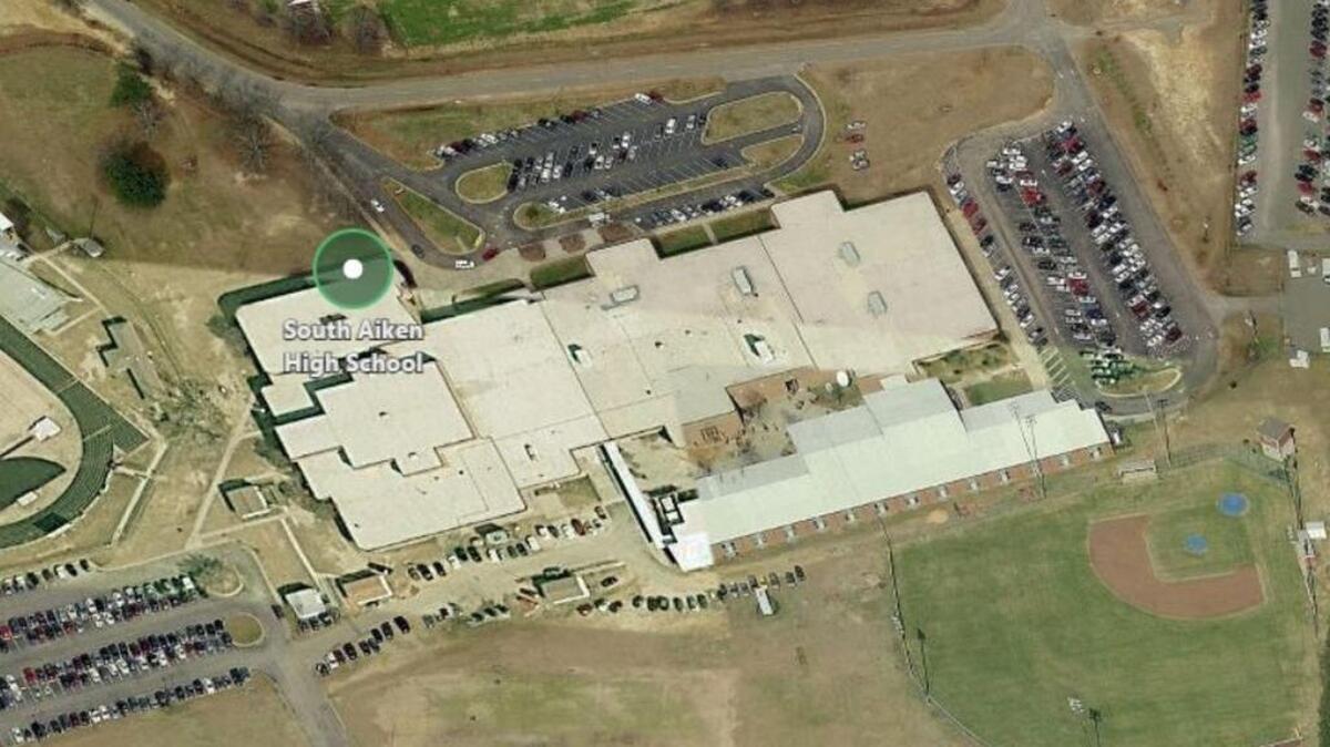 South Aiken High School located at 232 East Pinelog Road, Aiken, SC.