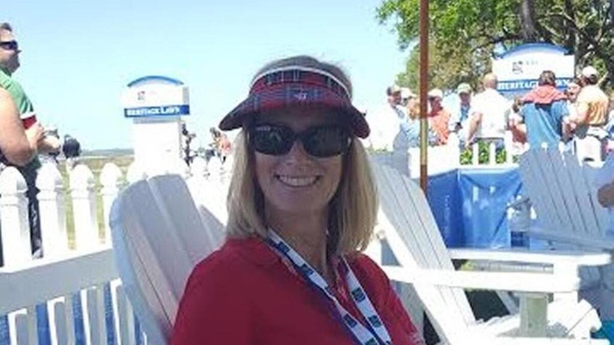 Lisa Lambe at the RBC Heritage golf tournament on Hilton Head.