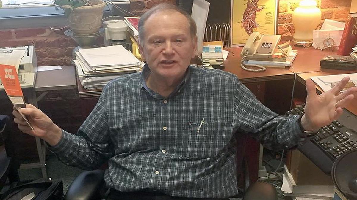 In this March 3, 2016 photo, Clemson University history professor Roger Grant speaks about his passion for writing and academics after 40-plus years of teaching in Clemson, S.C. Grant has made his living writing and teaching about the people, places and history of railroads and their effect on American culture.