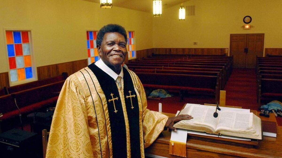 The Rev. Ben Williams, pastor of Mt. Calvary Missionary Baptist Church, is shown Aug. 1, 2011, not long after celebrating his 36th anniversary as a preacher. He became the longest-serving clergyman on Hilton Head Island.