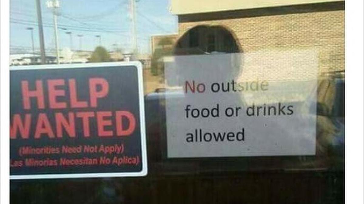 Facebook user Jani Earle posted a photo of a controversial ‘help wanted’ sign that was posted at Kenny’s Homecooking in Spartanburg.