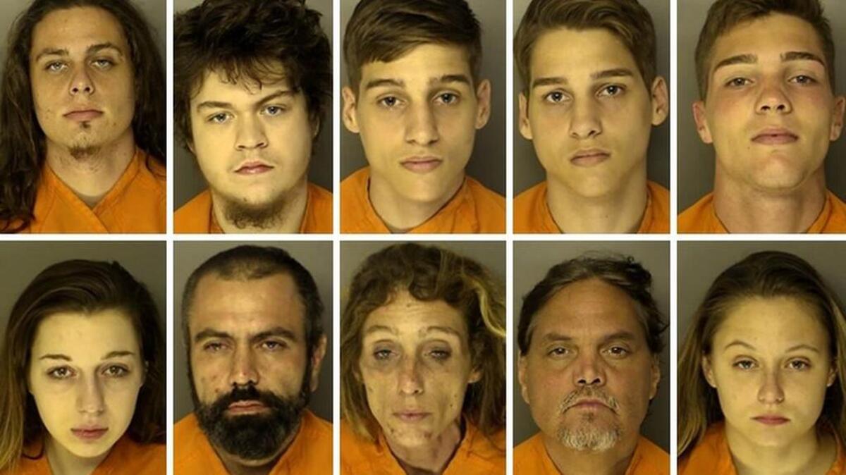 (Top row from the left) John Michael Hardwick, Parker Kensey Weatherspoon, Jacob Taylor Hicks, Joshua Tyler Hicks, Wayne Jordan Hicks (Bottom Row from the left) Amber Ray Lees, Brandon Michael Long, Carla Michelle Snuggs, Edward Patrick Kidd, Kayli Layne Watts