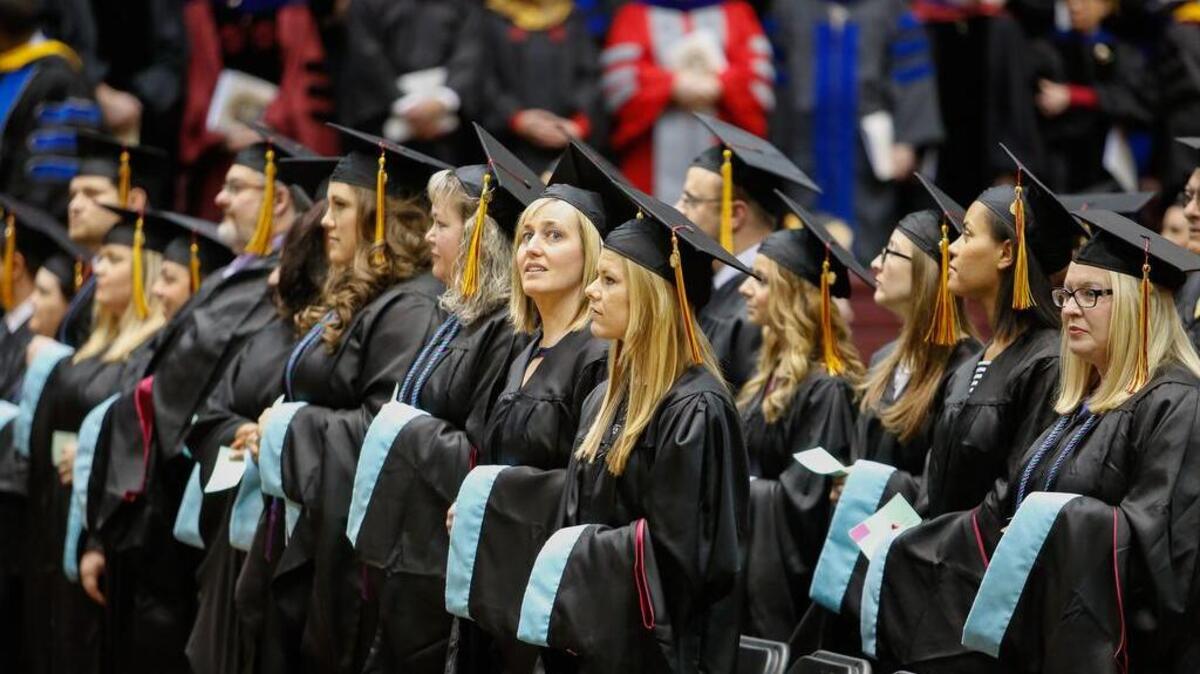 Almost 400 students graduated from Winthrop University on Saturday.