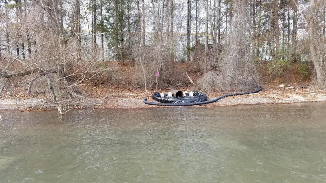 A 24-inch corrugated metal pipe found last week at Duke Energy’s Allen power plant on Lake Wylie.