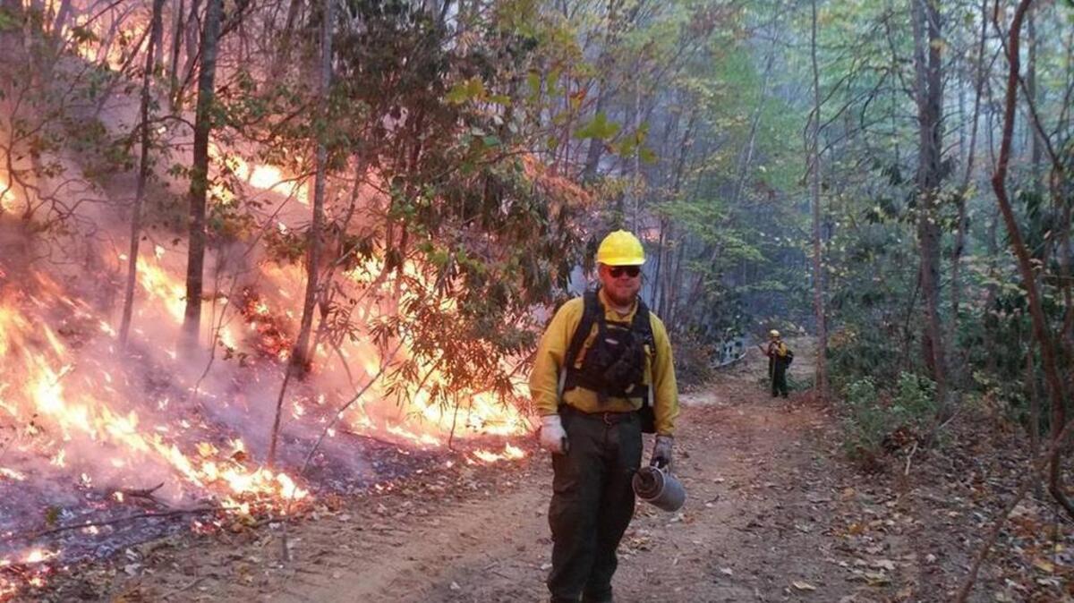Fighting the Pinnacle Mountain Fire