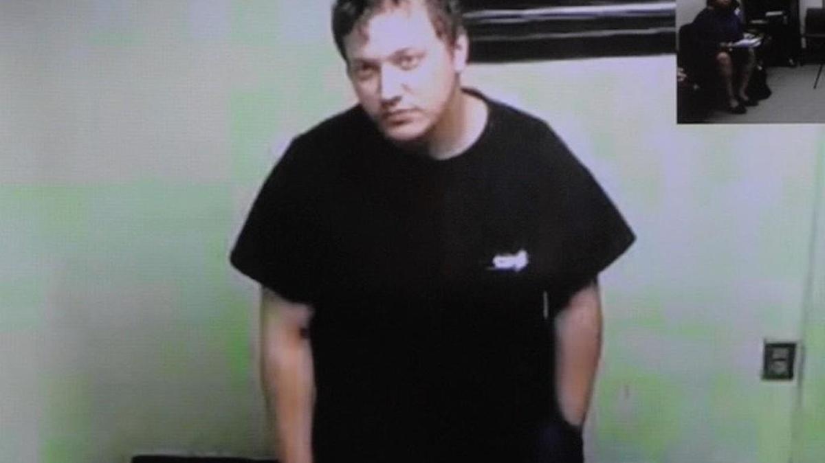 Jacob Smith appears in court via closed circuit TV Friday for a bond hearing.