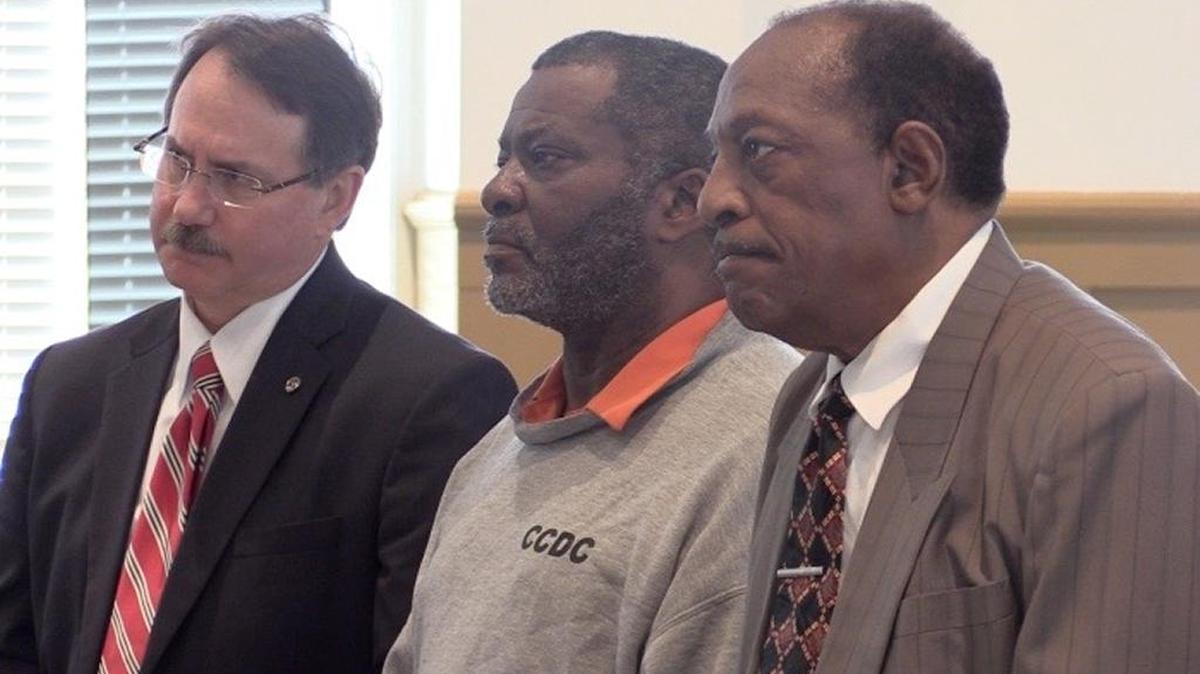 A judge denied bond Friday for Stevie Breland, who is accused of fleeing the scene of a fatal Chester County crash on I-77 in February. Breland’s pastor, Oscar Davis, right, spoke on his behalf Friday. Charleston attorney Jack Sinclaire, left, is one of two lawyers representing Breland