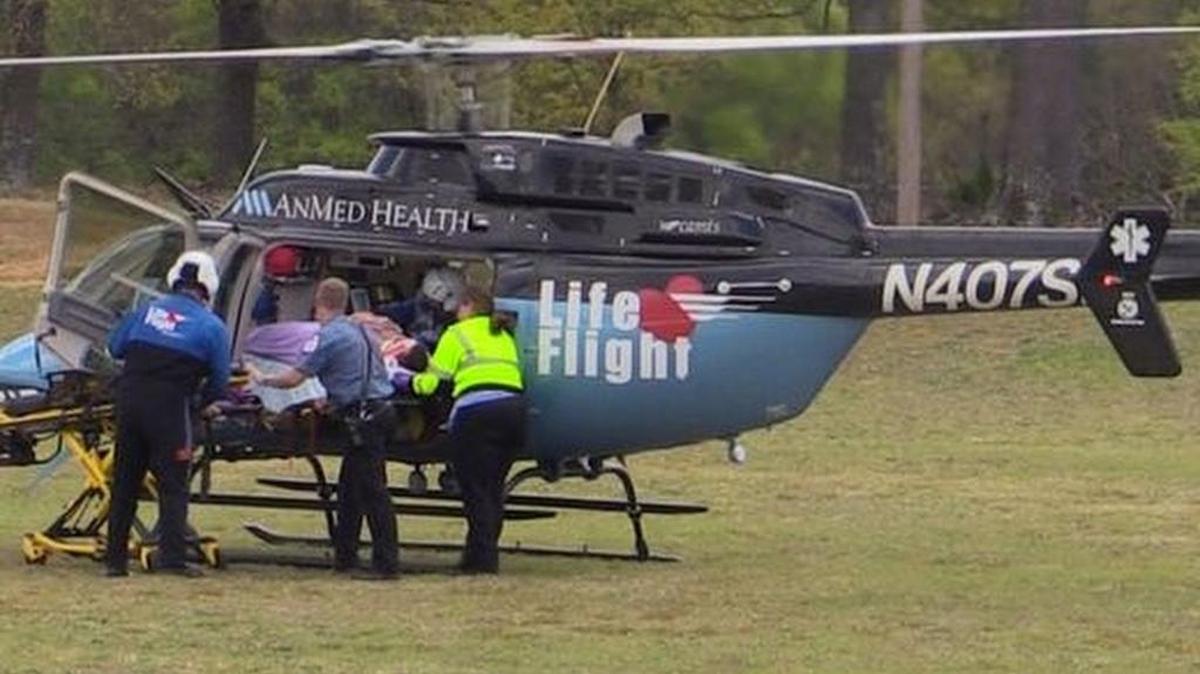 One person was airlifted to the hospital after an explosion Friday, April 8, 2016, at Techtronic Industries in Anderson County, authorities said.