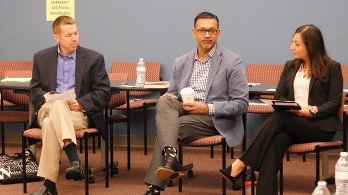 Ali Noorani, executive director of the National Immigration Forum spoke about the issues of immigration reform at Greenville Tech Thursday.