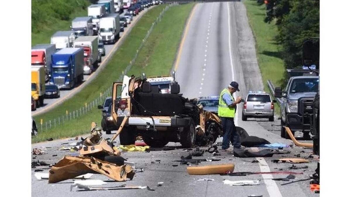 The South Carolina Highway Patrol investigates a fatal crash Wednesday on Interstate 85 in Oconee County, near the South Carolina-Georgia border.