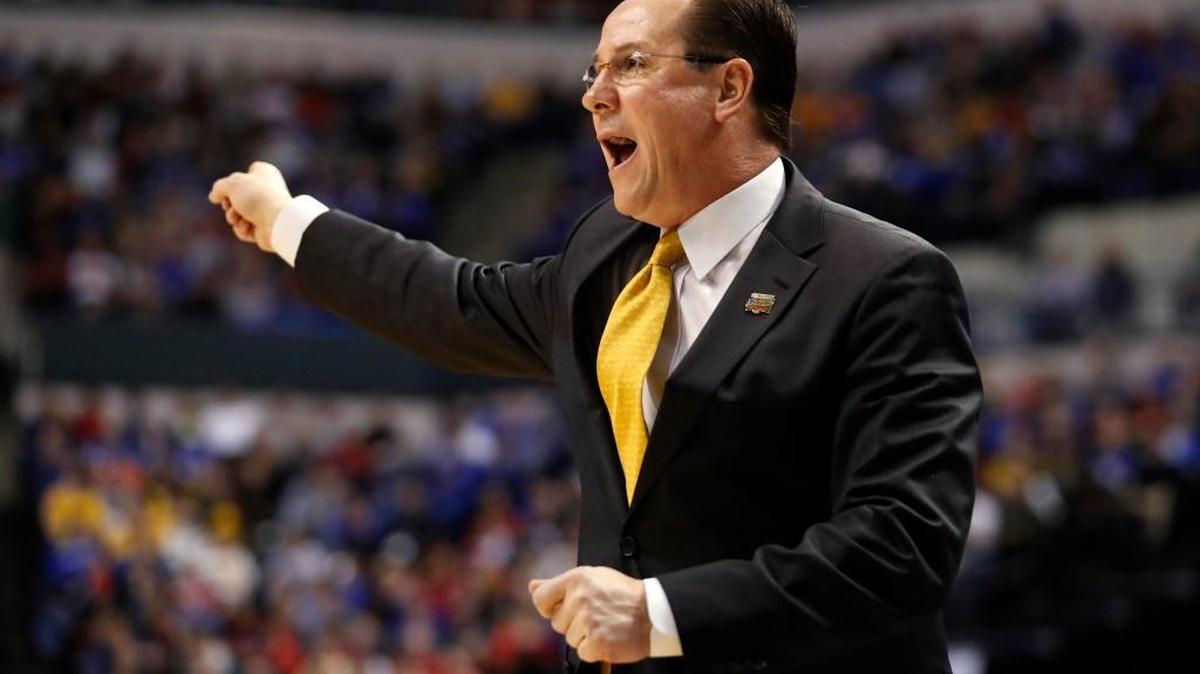 Wichita State head coach Gregg Marshall yells from the sidelines during the first half of a second-round game against Kentucky in the men’s NCAA college basketball tournament last month.