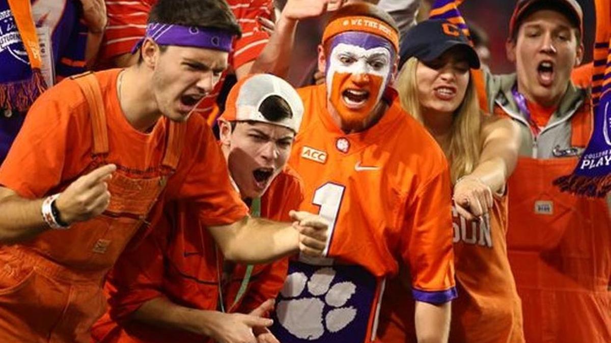 Clemson fans cheer as Clemson takes on Ohio State during the third quarter of the College Football Playoff Semifinal game in the PlayStation Fiesta Bowl on Dec. 31, 2016 at University of Phoenix Stadium in Glendale, Arizona