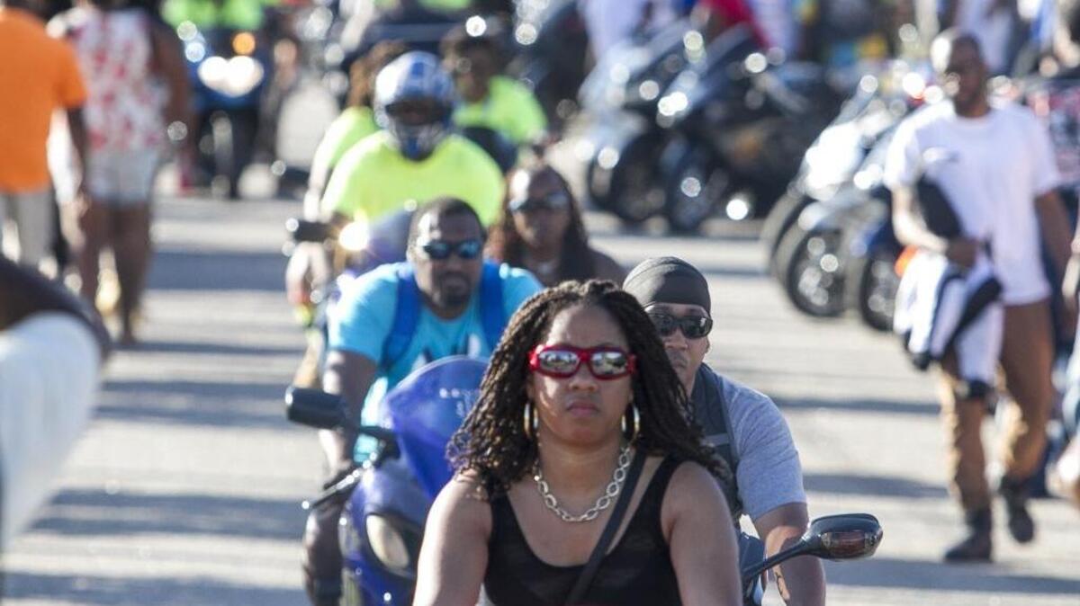 Bikers arrive in Atlantic Beach on Memorial Day Weekend for the annual Atlantic Beach Bikefest.
