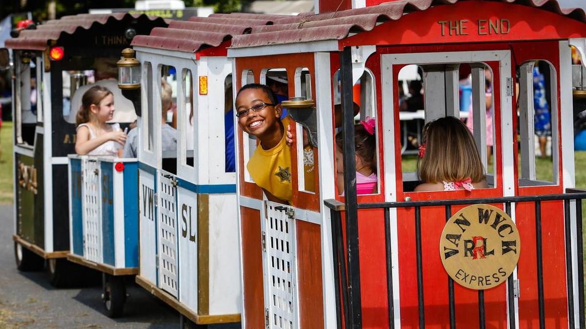 Kids enjoy the 15th Annual Celebrate Van Wyck Festival, where the Van Wyck Express is always a big hit.