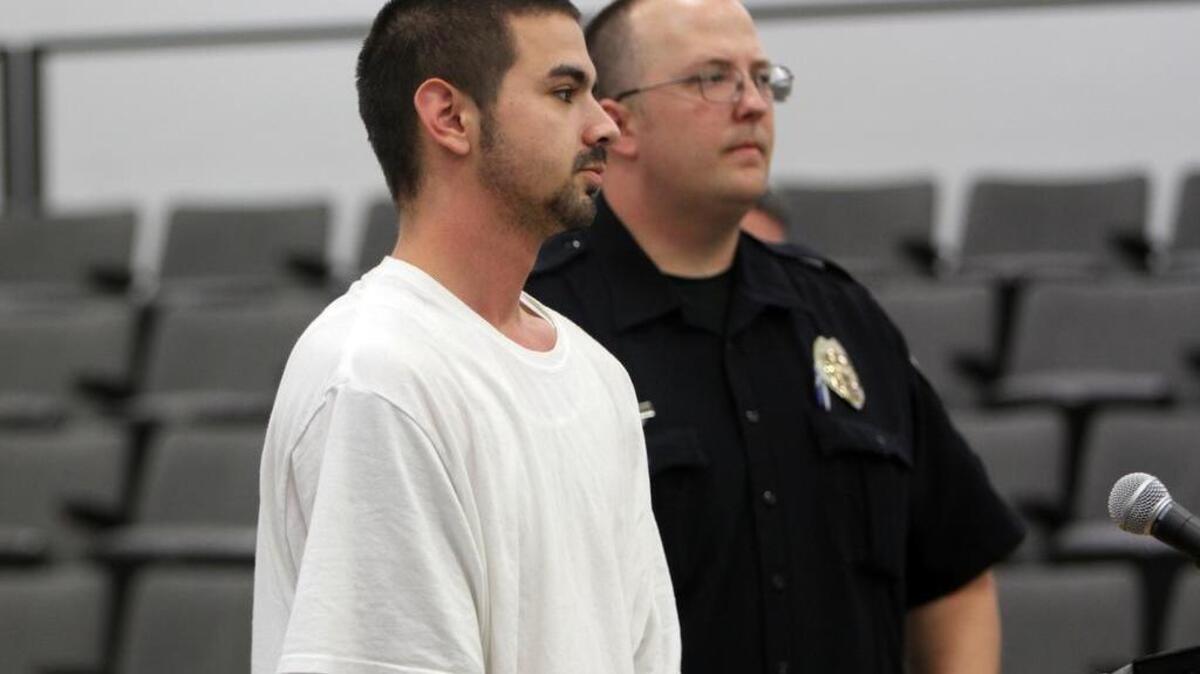 Scott Caldwell appears at a bond hearing at the Rock Hill municipal court Tuesday. Caldwell was held under $30,000 bond.
